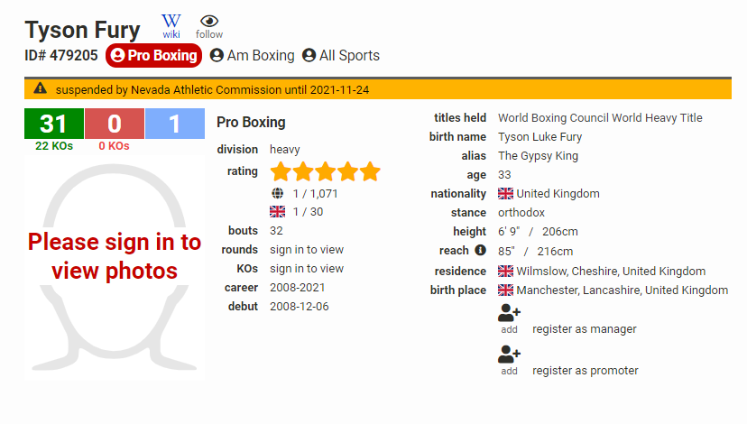 Профиль Тайсона Фьюри dqxikeidqxidqeant