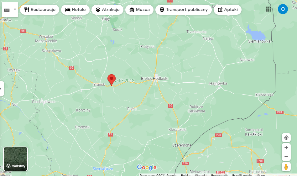 Инцидент произошел возле города Бельск-Подляски