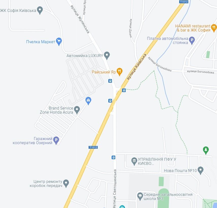 ДТП произошло на перекрестке Киевской и Святошинской улиц в Вишневом