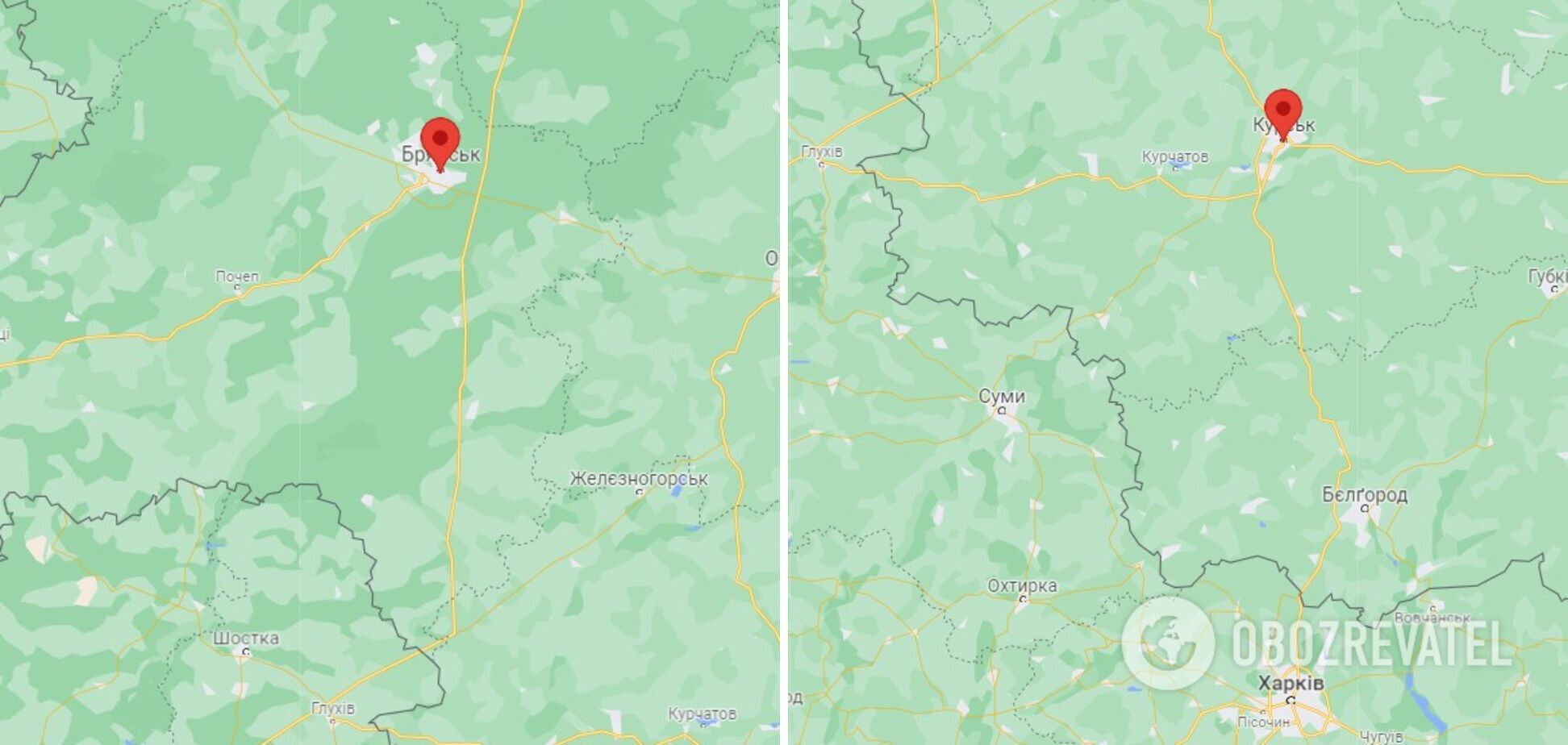 Передвижение техники РФ зафиксировано вокруг Брянска и Курска