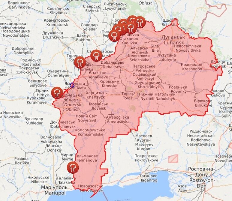 Карта войны на Донбассе dqxikeidqxidqrant