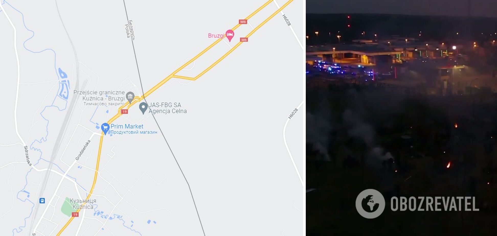 Мигранты всю ночь жгли костер в лагере возле Кузницы