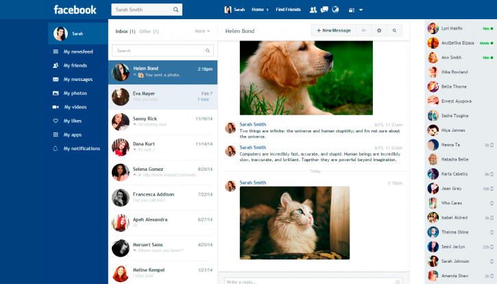 Вид фейсбука с плагином dqxikeidqxidqeant