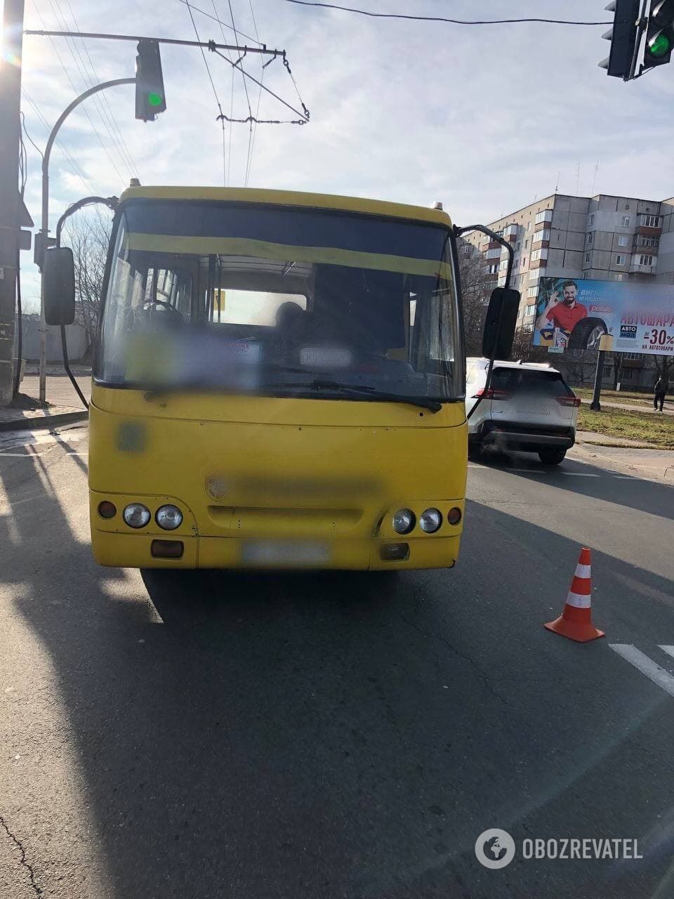 Пассажиры маршрутки не пострадали.