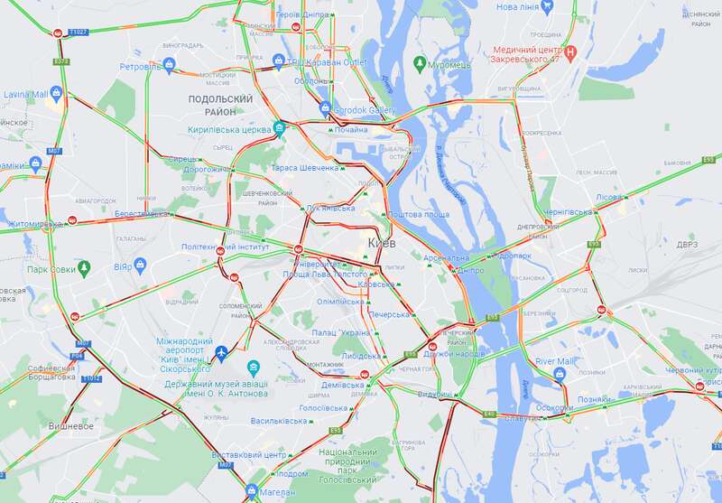 Киев перед выходными сковали пробки: на каких улицах затруднено движение dqxikeidqxidqeant