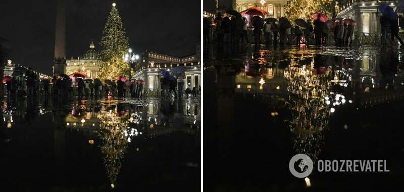 Елку на площади торжественно зажгли 10 декабря.