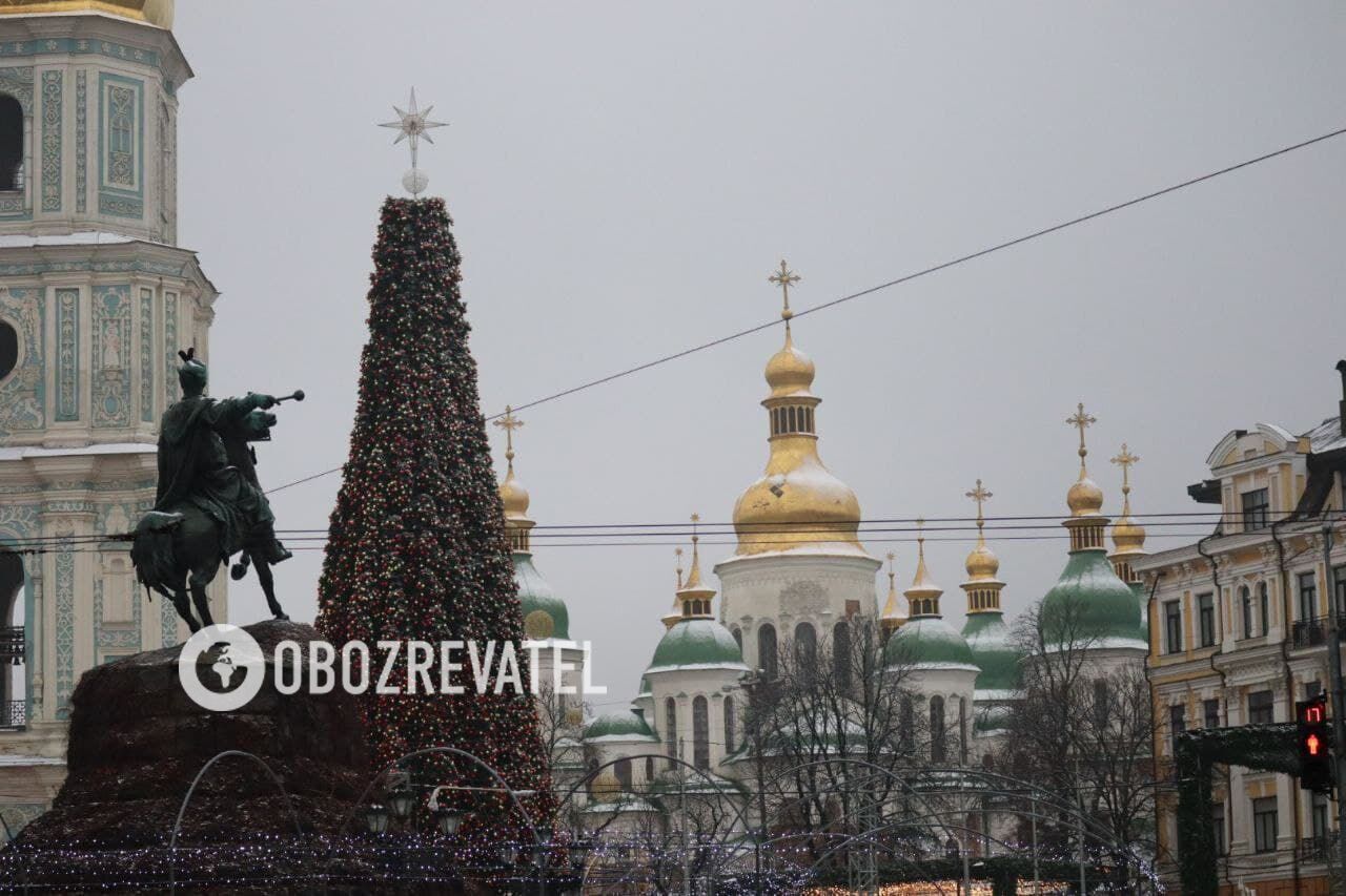 В этом году праздничное дерево искусственное. dqxikeidqxidqrant