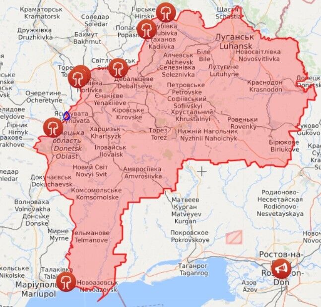 Карта войны на Донбассе dqxikeidqxiuuant