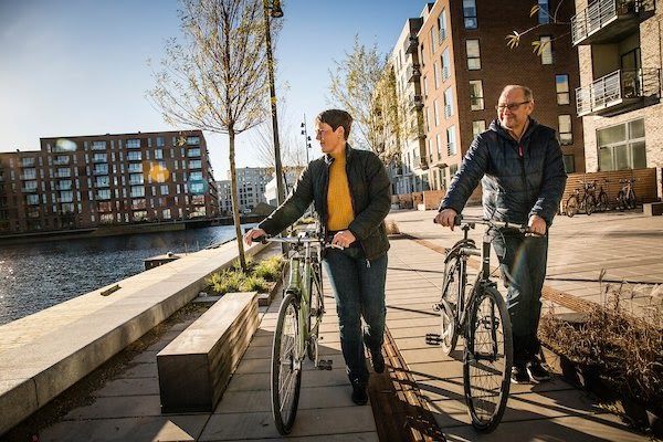 Новий квартал у північній частині порту Копенгаген. “Звідси лише 15 хвилин на велосипеді до Ратуші в центрі”, - йдеться в рекламі.