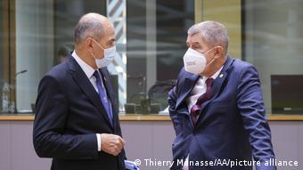 Премьер-министр Словении Янез Янша и бывший премьер-министр Чехии Андрей Бабиш Премьер-министр Словении Янез Янша и бывший премьер-министр Чехии Андрей Бабиш dqxikeidqxidqrant