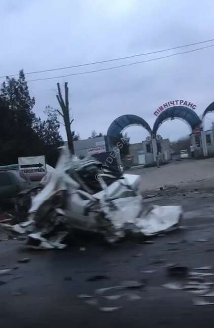 Авто Skoda сильно повреждено