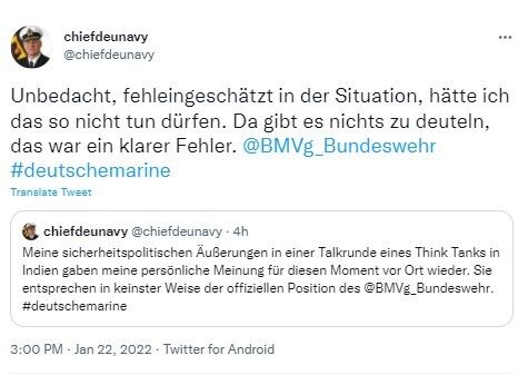 Шенбах признал свои заявления ошибкой