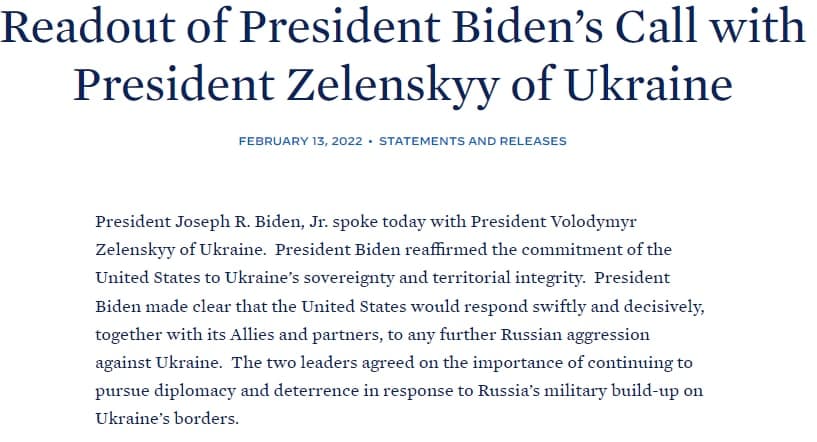 Белый дом о разговоре Байдена и Зеленского dqxikeidqxidqrant