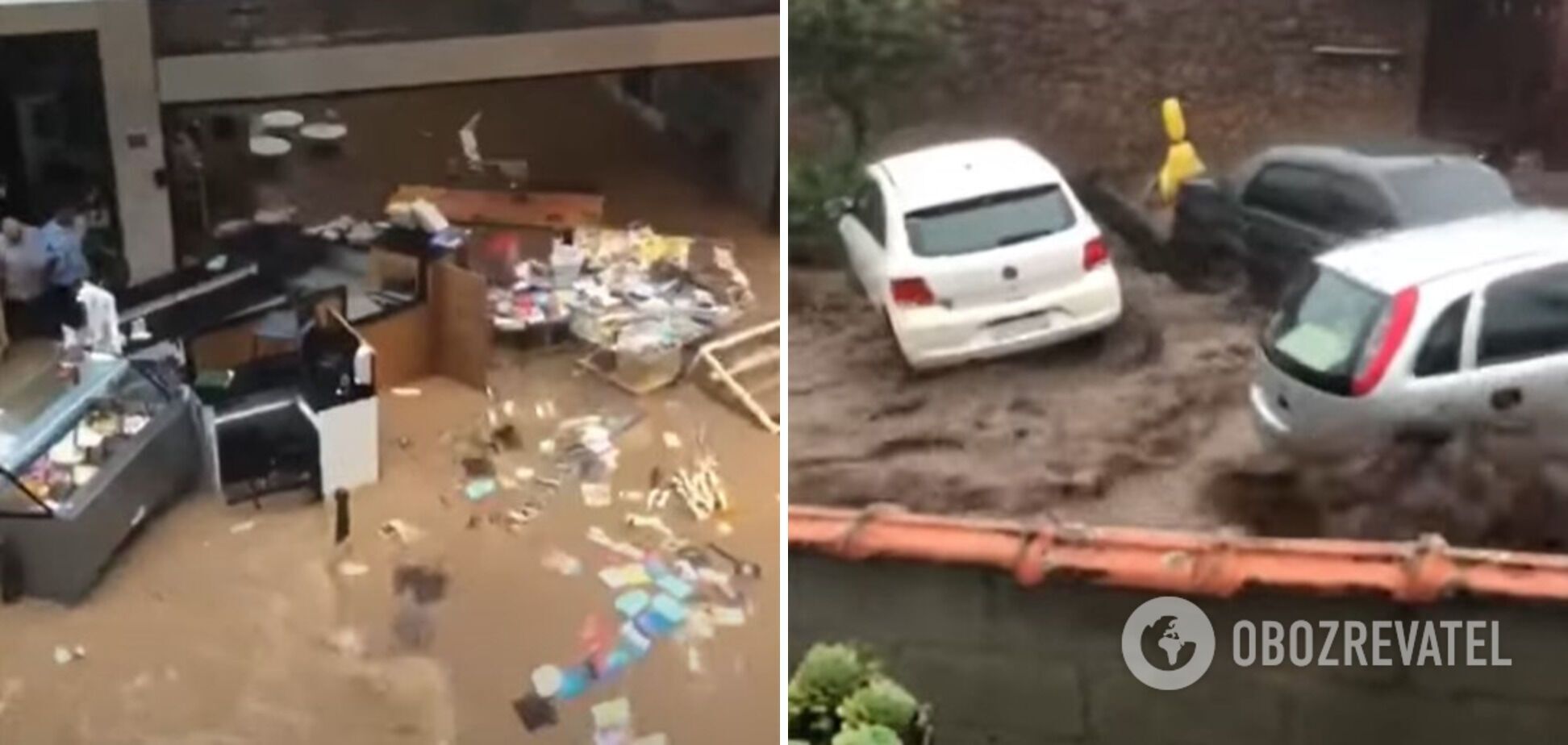 Стихия сносила автомобили и дома