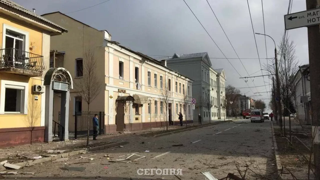 Чернигов после обстрелов. Фото: