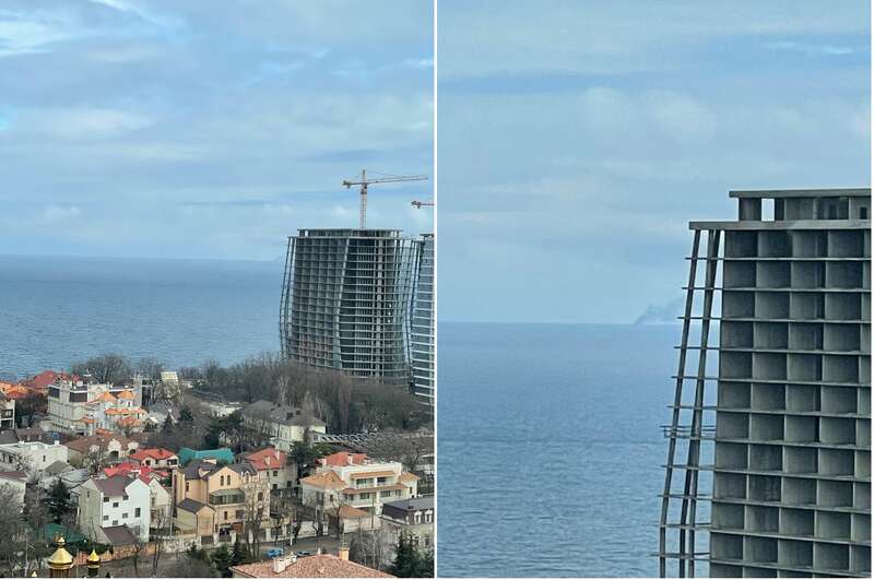 Под Одессой подбили российский военный корабль dqxikeidqxidqrant