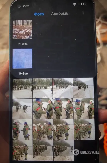 Фотографии на мобильнике оккупанта