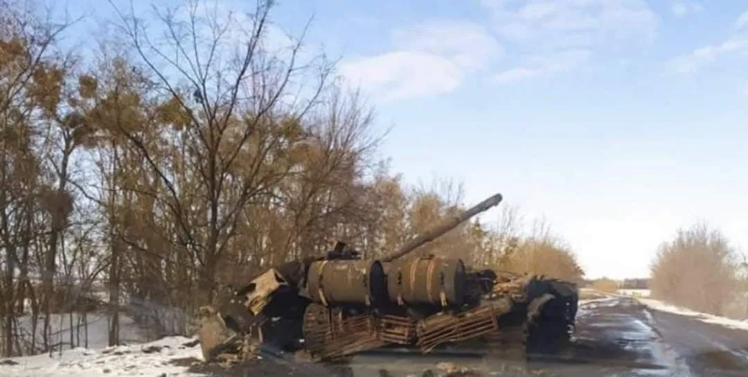 Уничтоженная техника оккупантов.