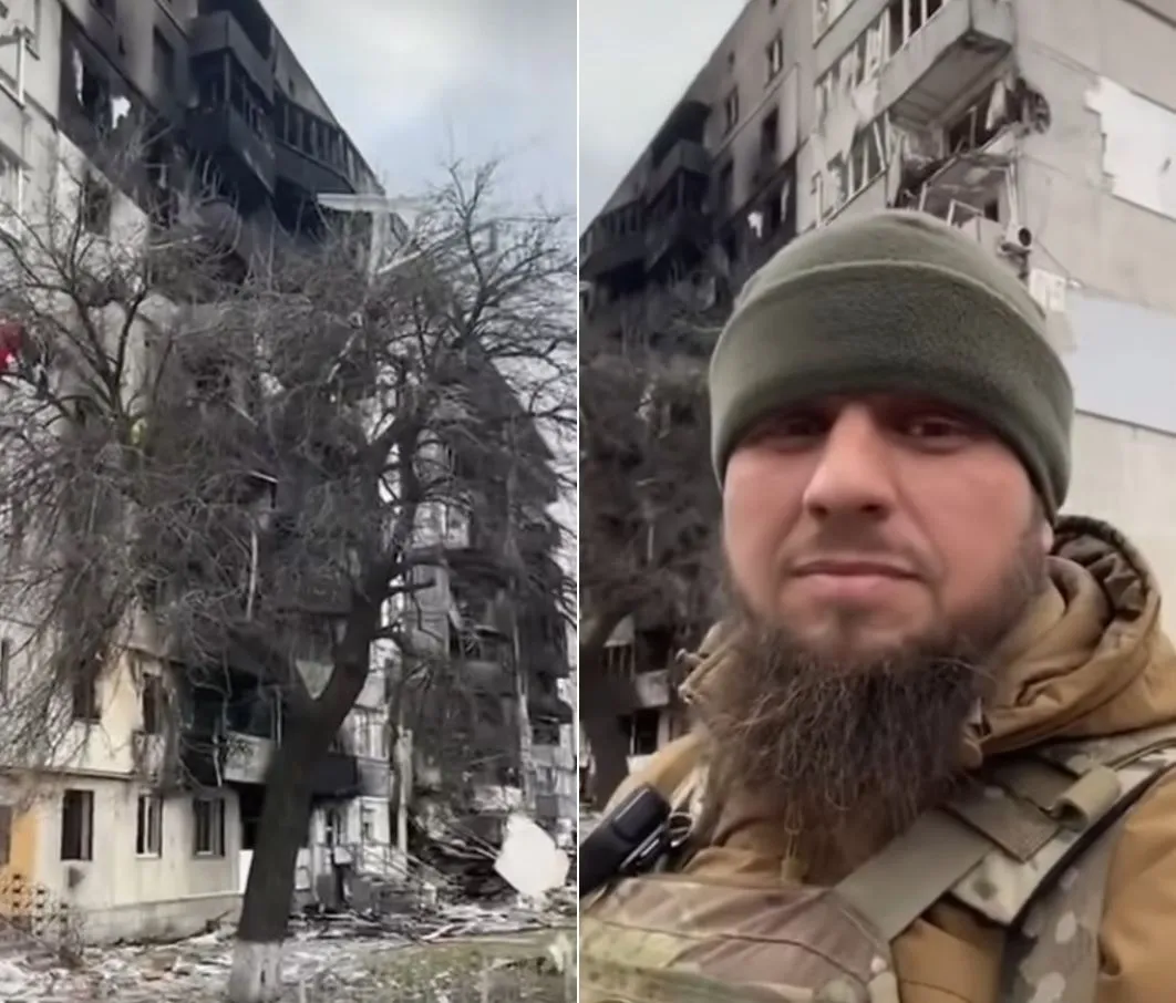 Анзор Бисаев, один из командиров отряда из Чечни.