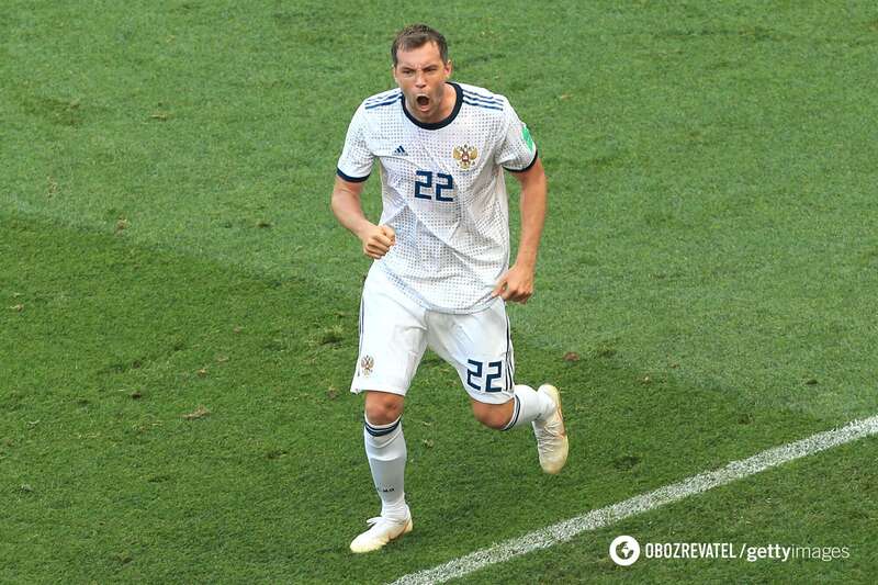 Артем Дзюба в составе сборной России.