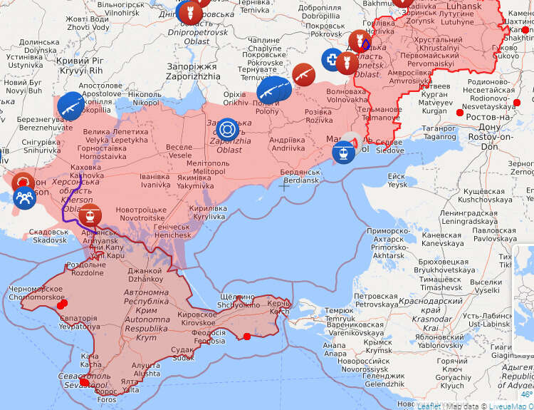 Заработал сайт с интерактивной картой войны в Украине 05
