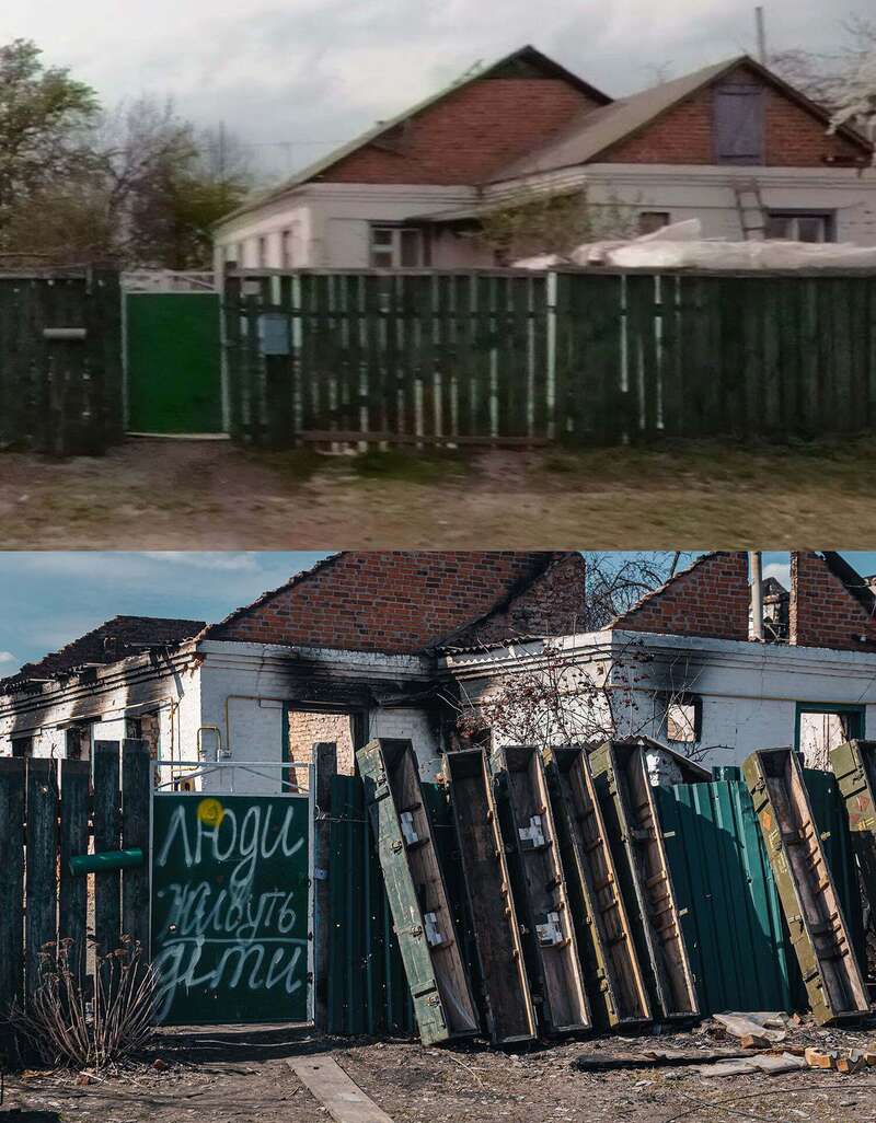 Не останавливало оккупантов и то, что во многих домах оставались люди – вместе с детьми