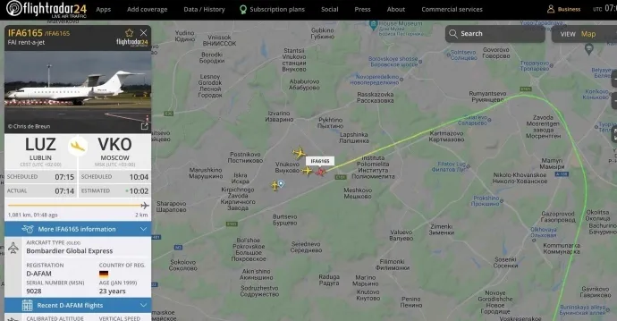 Воздушное судно вылетело из Польши dqxikeidqxidqrant