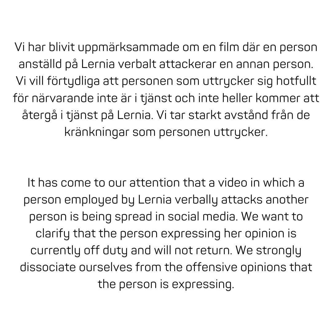 Шведская компания Lernia уволила российскую работницу за нападки на украинцев. dqxikeidqxideant