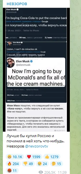 Невзоров предложил миллиардеру приобрести Россию