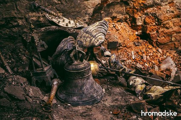 Зруйнована Вознесенська церква московського патріархату у селі Лукашівка Фото: Андрій Новіков