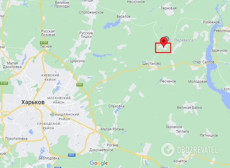 Село Победа на карте