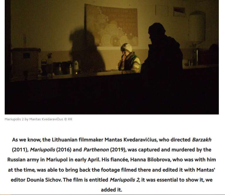 Каннский кинофестиваль добавил в программу "Мариуполис 2" dqxikeidqxidqrant