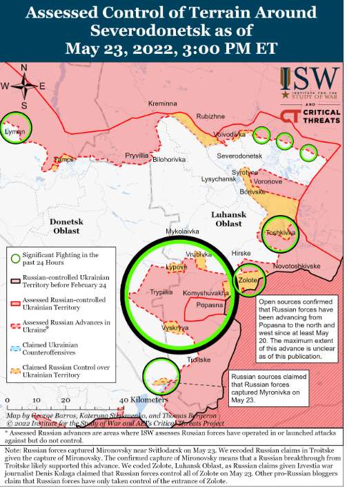 Карта боевых действий на Донбассе 23 мая 2022 года dqxikeidqxidqeant