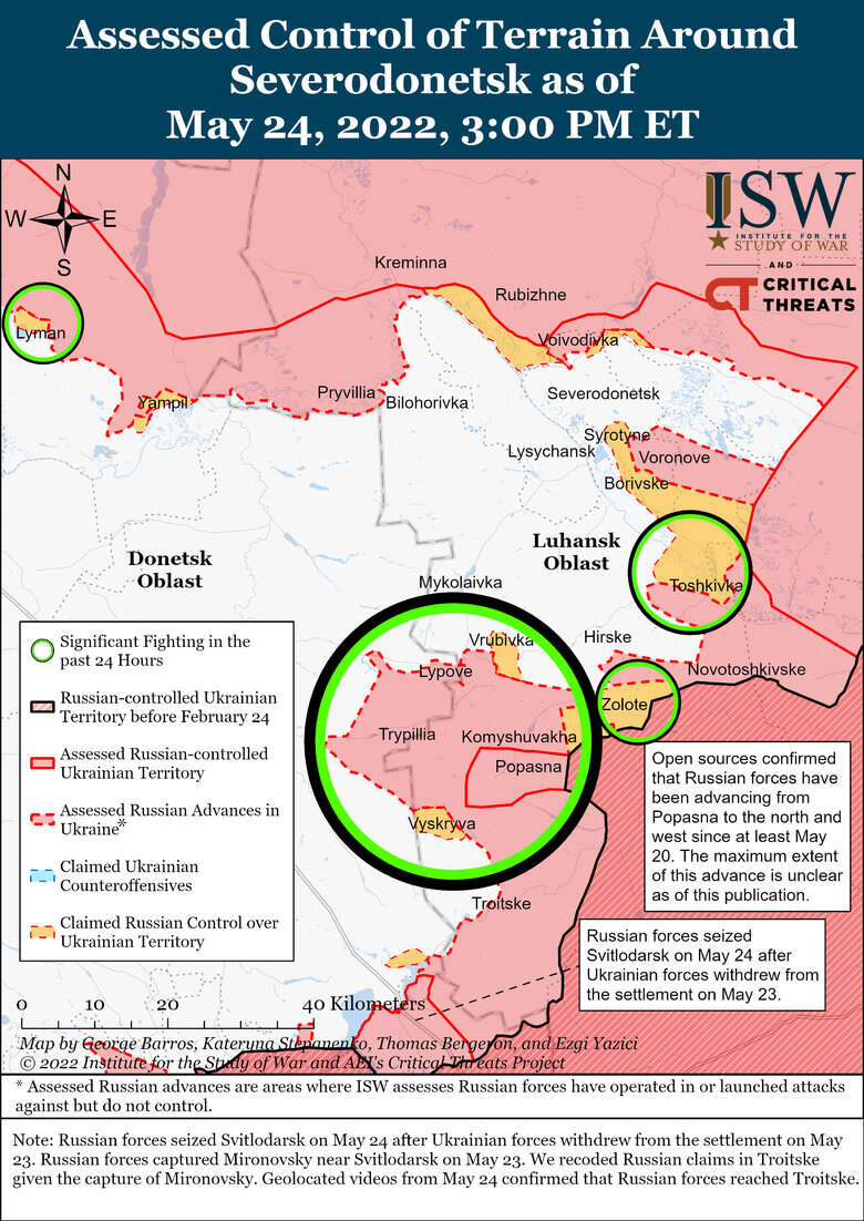 Окупанти стягують на Луганщину сили з кількох напрямків, - ISW 04