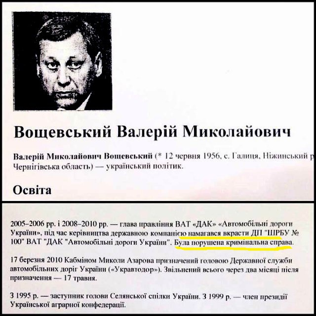 Це справді частина біографії Вощевського, яку роздали народним депутатам перед голосуванням за призначення віце-премєра.