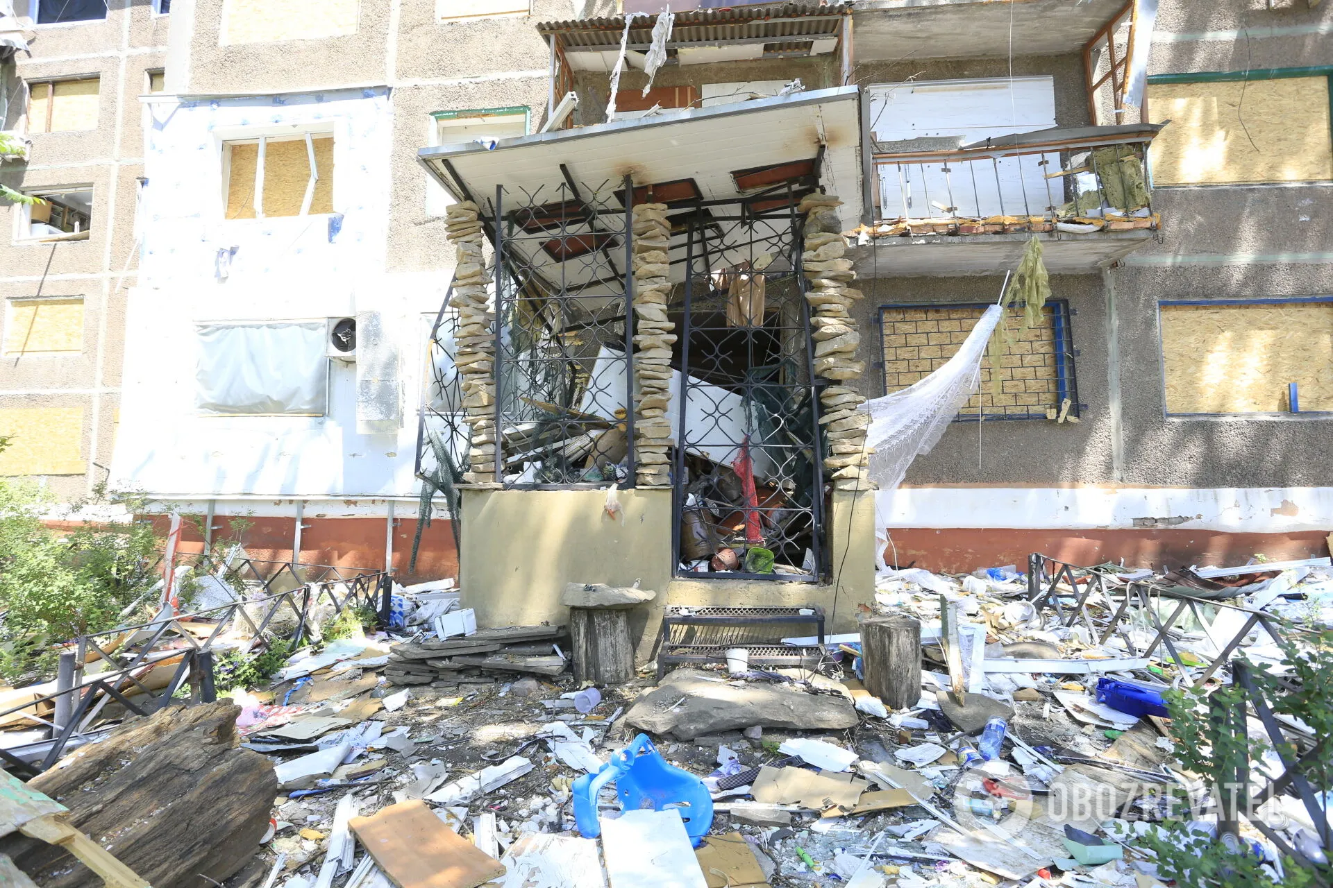 Значительная часть домов разрушена