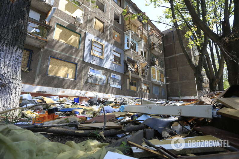 Дома разрушены массированными обстрелами