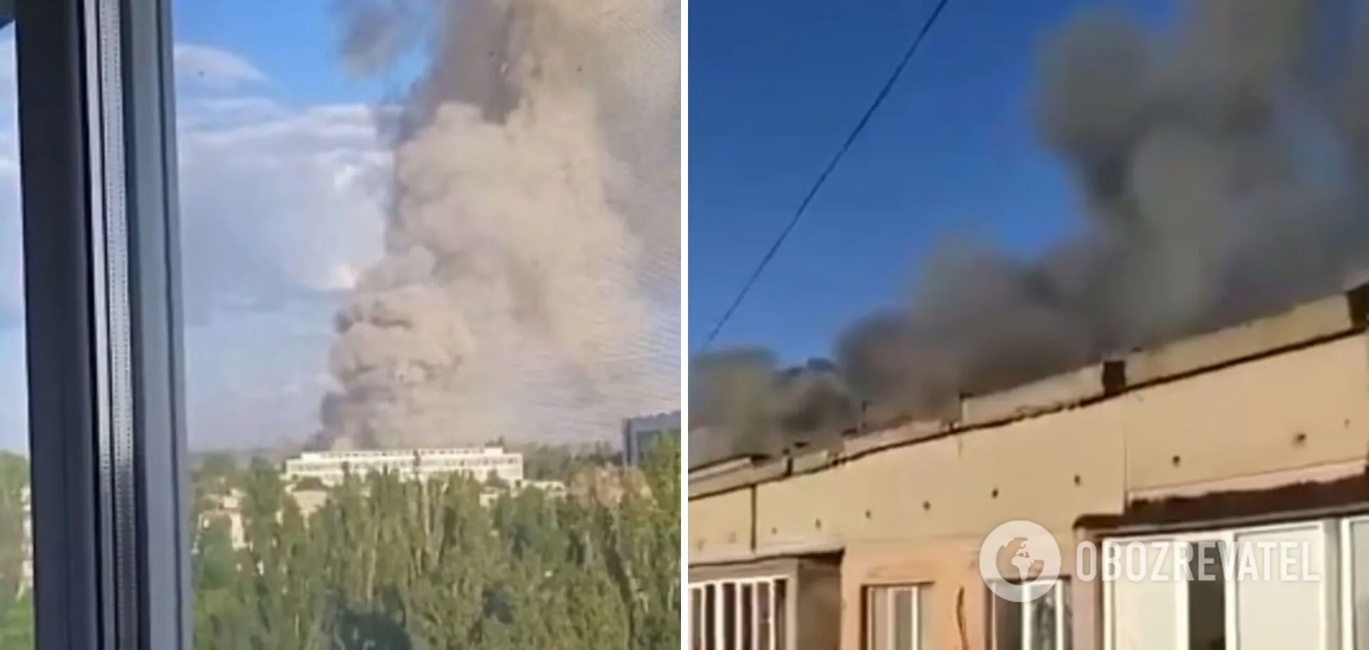 Последствия взрывов на вражеском складе боеприпасов в Хрустальном