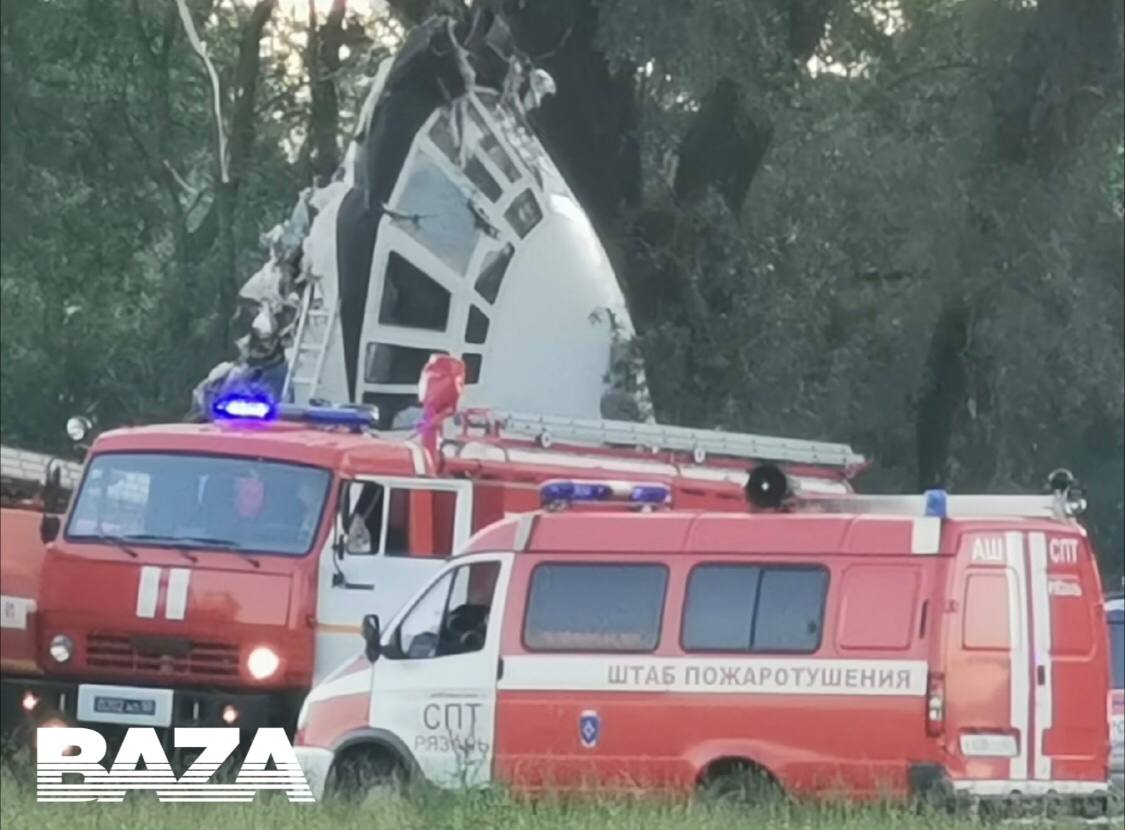 В России под Рязанью разбился Ил-76: есть раненые и погибшие