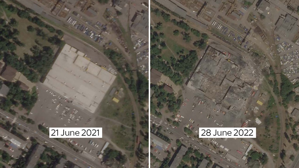 Как выглядит Кременчугский ТЦ после ракетного удара: спутниковые снимки dqxikeidqxidqrant