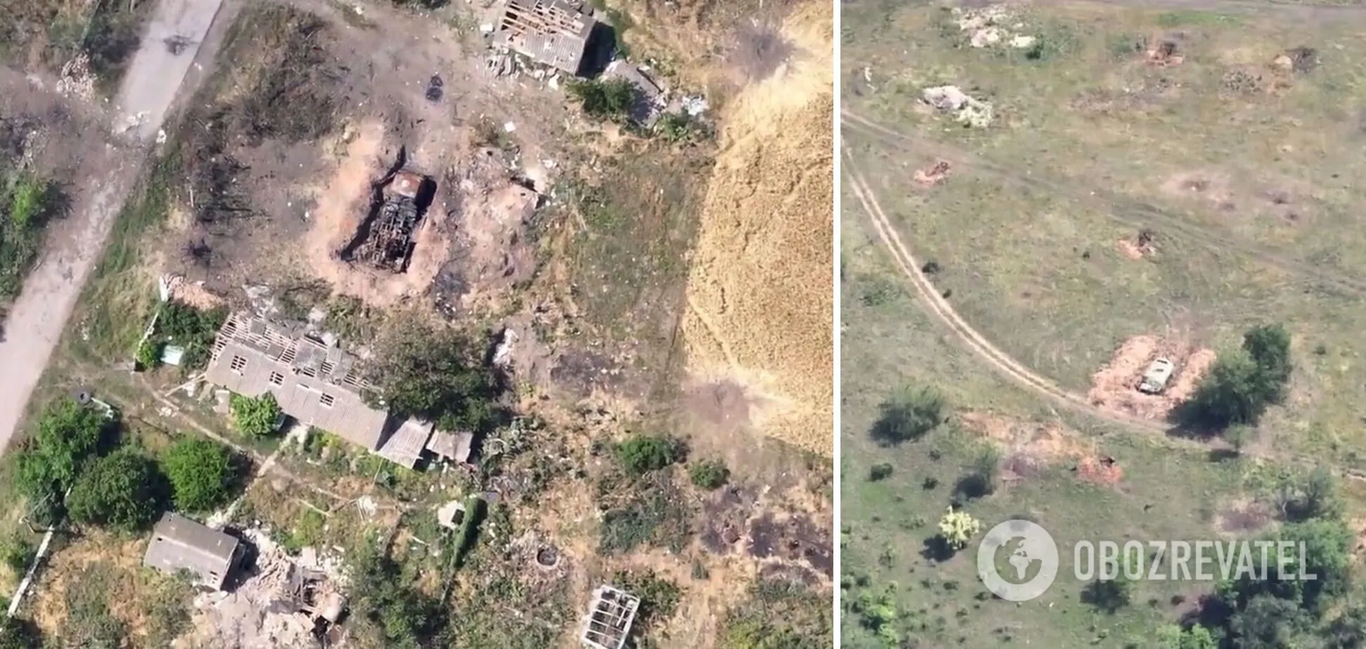 Кадры из кладбища российской техники на Херсонщине