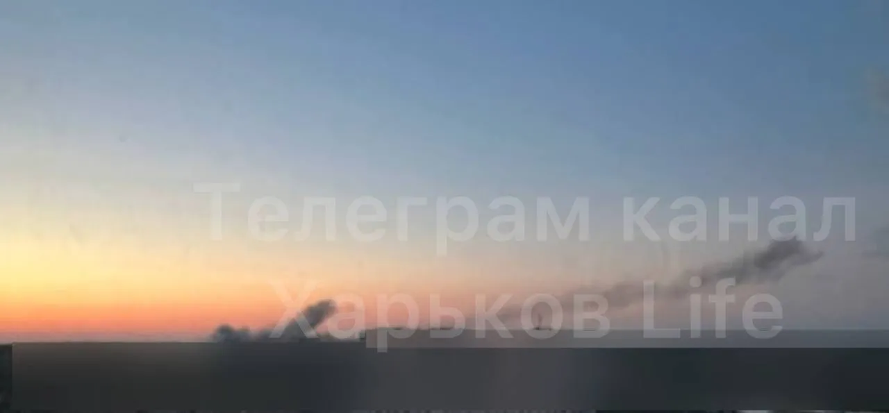 После взрывов над городом поднялся дым