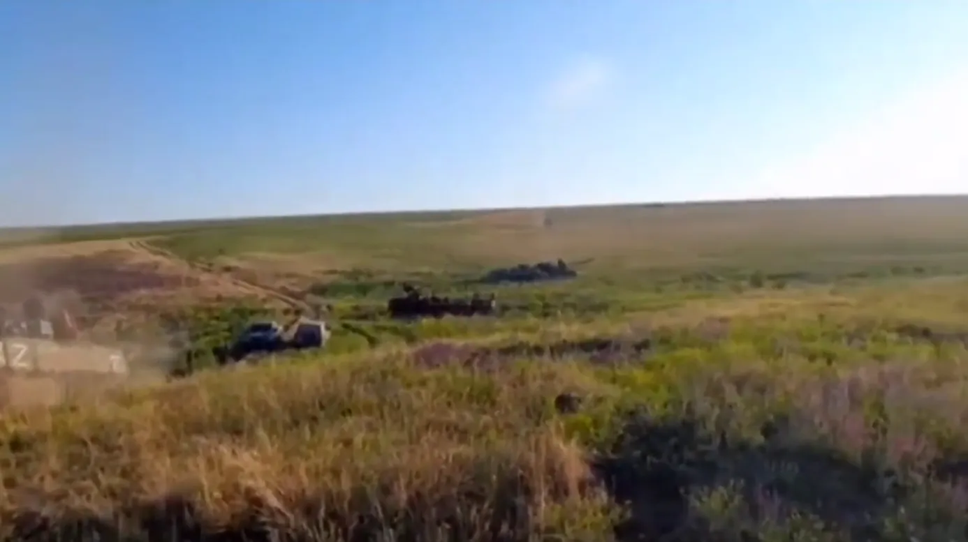 Побитые российские БТР-82А