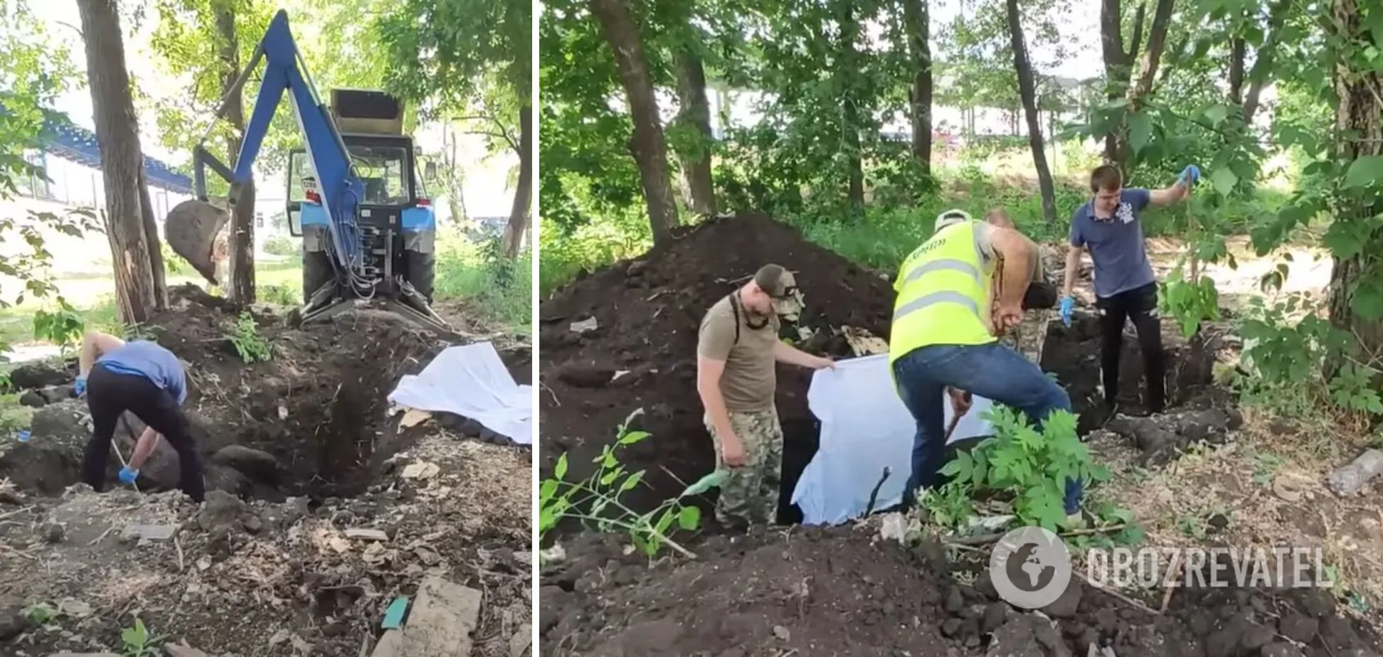 Возле метро "Индустриальная" в Харькове откопали тела двух оккупантов dqxikeidqxidqrant