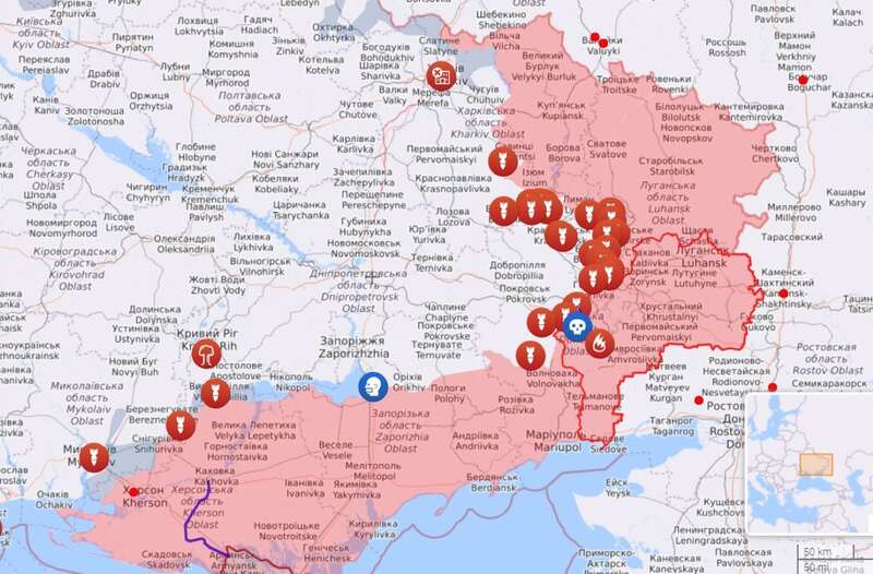 Карта боевых действий в Украине: что происходит 15 июля dqxikeidqxidqeant