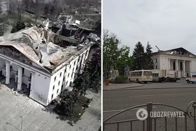 Драмтеатр Мариуполя теперь выглядит так. dqxikeidqxidqrant