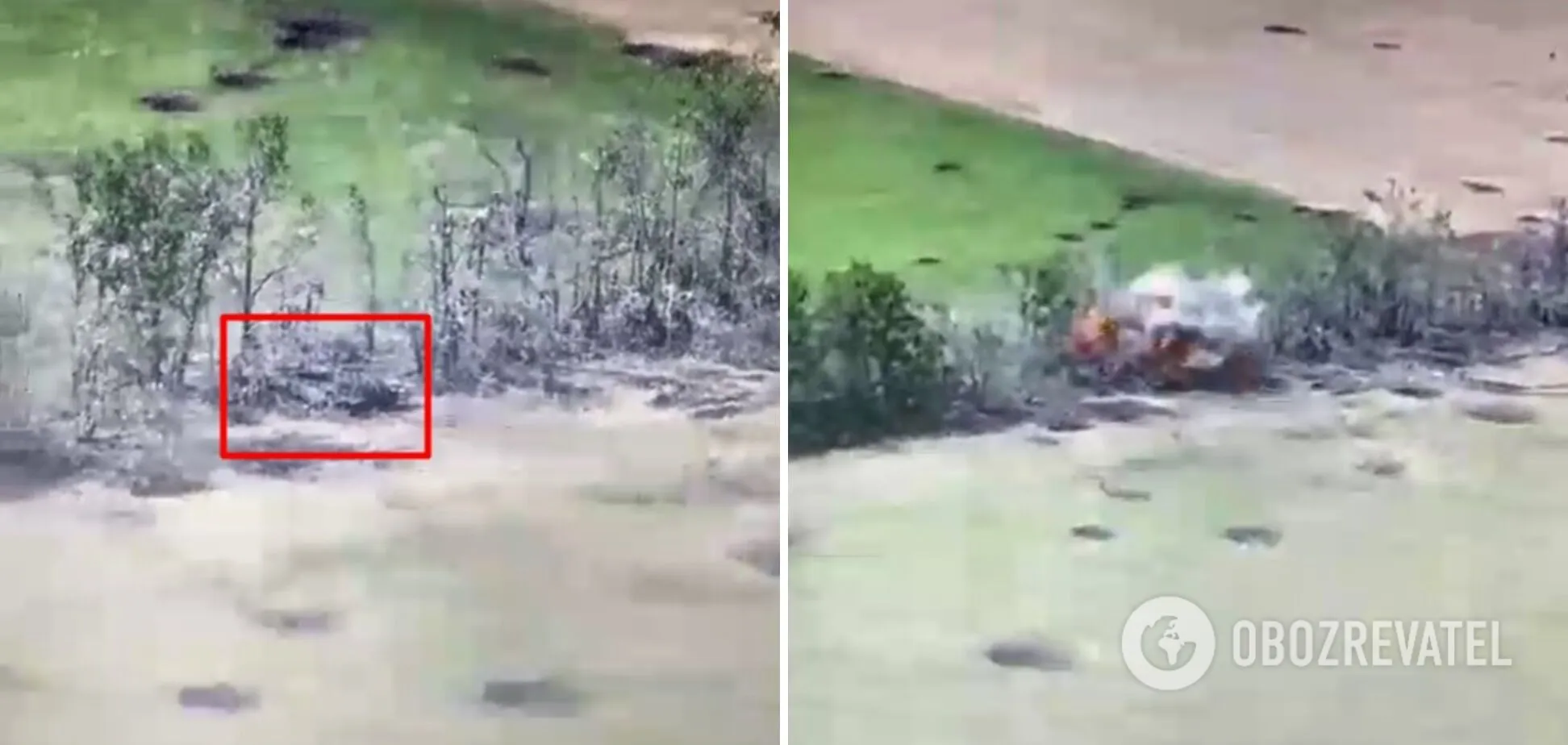 Окупанти на бронетехніці сховалися між дерев dqxikeidqxidqeant