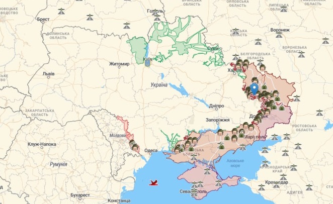 Карта бойових дій в Україні: оприлюднено нові дані dqxikeidqxidqrant