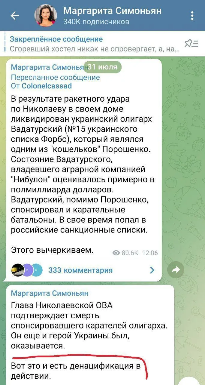 Симоньян зізналася, що в РФ планували вбивство Героя України. dqxikeidqxidqrant