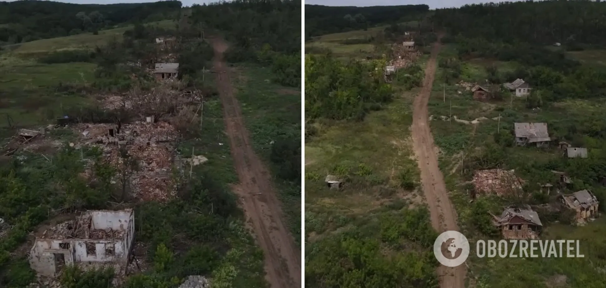 Разрушенное обстрелами РФ село Дибривное